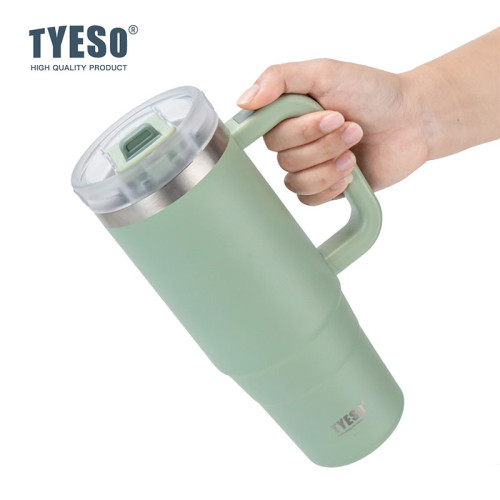 Tyeso大容量40oz手柄車用杯不鏽鋼保溫杯保冷冰霸杯