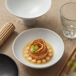 原創設計手工黑色陶瓷大茶碗抹茶碗甜品碗禪意素食碗粗陶宋盞笠碗