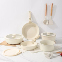 可拆卸手柄鍋具套裝不沾鍋平底鍋煎鍋花崗巖套裝鍋pots鋁鍋電磁爐