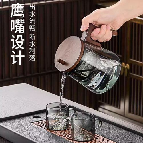 茶壺泡茶家用2024新款茶水分離器泡茶杯玻璃內膽茶具飄逸杯泡茶壺