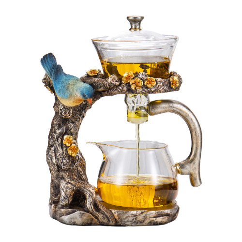 懶人半全自動茶具套裝2024新款磁吸式玻璃泡茶器家用沖茶壺茶杯