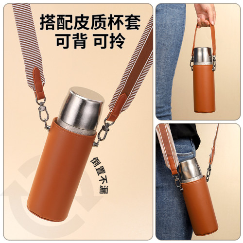 鈦杯純鈦保溫杯高顔值大容量茶水分離車用燜泡保溫杯杯男土便捷茶