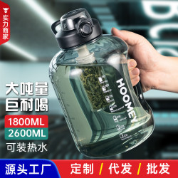 噸桶大容量水杯戶外運動水壺男耐高溫防摔夏季大肚杯子帶吸管