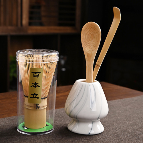 抹茶套裝茶筅立百本立茶勺茶撥竹子配件三四件套點茶工具茶配