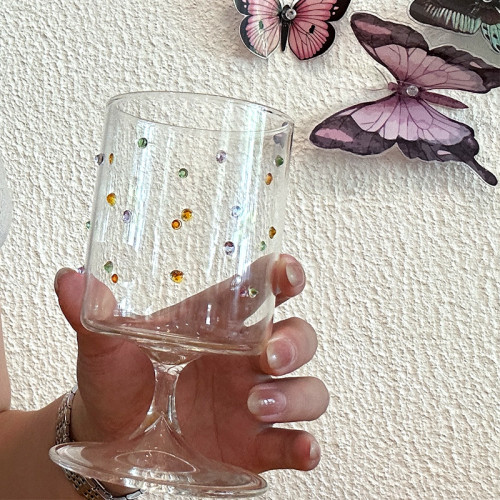 原創設計師款高腳杯ins高顔值蝴蝶酒杯蝴蝶水杯香檳酒杯雞尾酒杯