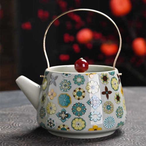 旅行茶具套裝青花瓷提梁壺一壺二杯可攜式快客杯戶外泡茶器伴手禮 旅行茶具套裝青花瓷提梁壺一壺二杯可攜式快客杯戶外泡茶器伴手禮