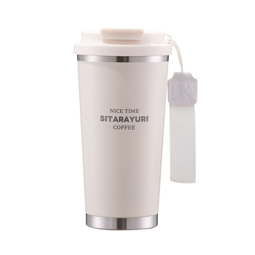 SITARAYURI時尚雙飲咖啡杯男女水杯手提式隨行杯情侶杯帶茶倉杯子