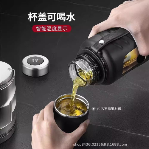 智能玻璃水杯大容量防燙防摔水壺耐熱防暴戶外運動水杯子旅行茶杯