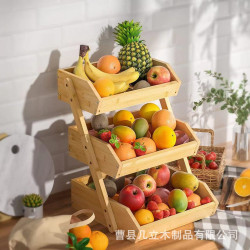 廚房蔬菜水果置物架客廳零食雙層收納架多層放菜果蔬菜零食收納筐