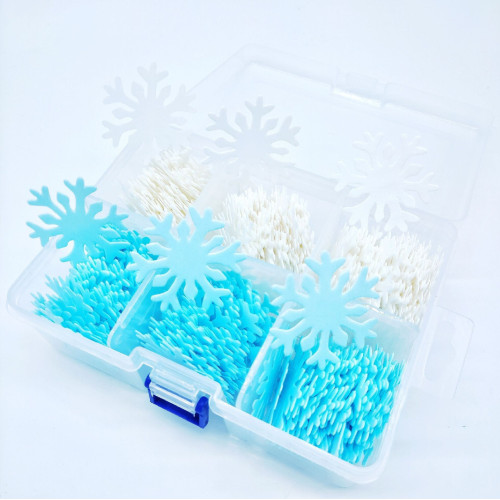 糯米紙雪花 生日蛋糕裝飾擺件 聖誕節 甜品 威化紙裝飾擺件點綴