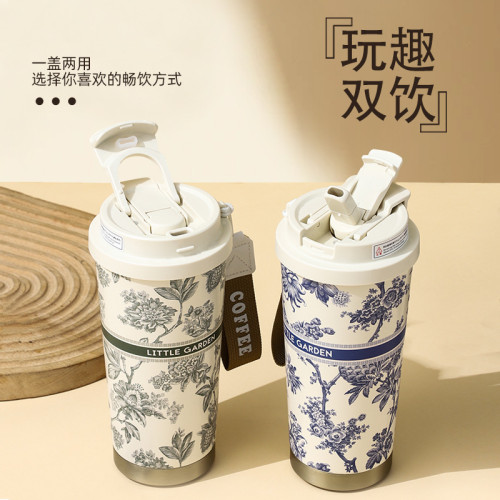 鈴蘭保溫杯大容量316不鏽鋼水杯高顔值咖啡杯家用加厚汽車水杯 鈴蘭保溫杯大容量316不鏽鋼水杯高顔值咖啡杯家用加厚汽車水杯