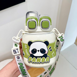 高顔值兒童保溫水杯可愛大容量學生運動水壺隨身便捷出行雙飲杯子