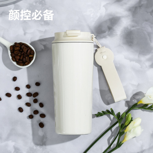 高顔值簡約隨行咖啡杯316不鏽鋼保溫杯大容量可攜式車用花茶水杯子