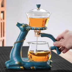 功夫茶具全自動玻璃創意沖茶器家用簡約懶人泡茶器煮茶壺套裝