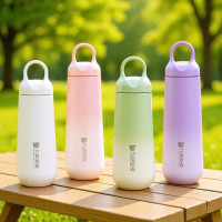 不鏽鋼水滴速開杯多巴胺女神高顔值學生可攜式水壺大容量車用禮品