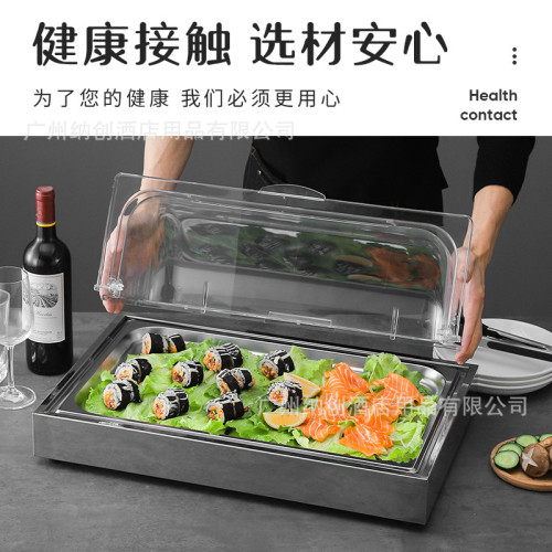 冰鮮展示台食物架明檔防塵擺台自助餐廳海鮮展示架酒店海鮮保鮮台