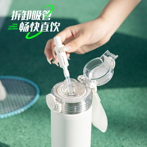 運動戶外保溫杯可攜式316不鏽鋼帶茶隔水壺茶水分離大容量男女水杯