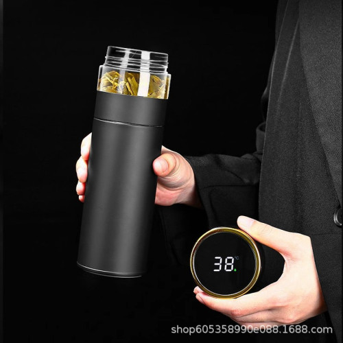 新款316不鏽鋼顯溫保溫杯輕奢高級感茶水分離水杯可攜式真空泡茶杯 新款316不鏽鋼顯溫保溫杯輕奢高級感茶水分離水杯可攜式真空泡茶杯