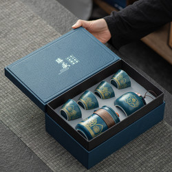 功夫茶具家用簡約旅行小套裝泡茶壺陶瓷茶杯節慶商務禮品