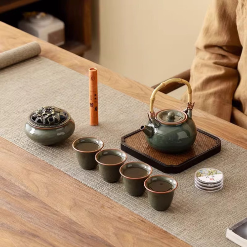 汝窰茶具套裝禮盒周年慶活動實用禮品高檔商務伴手禮定