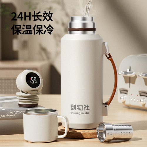 創物社保溫杯大容量女款茶水分離泡茶大號男學生保溫壺保冷水杯子