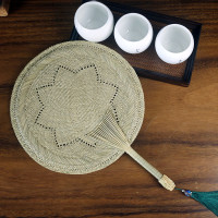 純手工編織蒲草扇夏季納涼兒童寶寶驅蚊老式扇子天然草編蒲扇