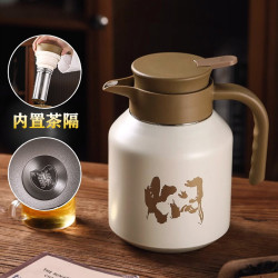 316不鏽鋼保溫壺保溫杯辦公室茶水分離泡茶壺禮品保溫壺
