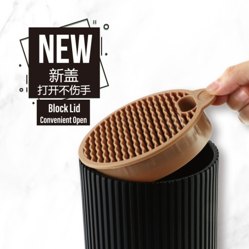 木紋套刀6件套不鏽鋼鋒利菜刀水果刀圓筒刀座刀具套裝禮品套刀