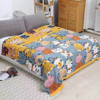 多層紗布棉蓋毯床蓋 毛巾被吸濕透氣柔軟床單床品雙人被