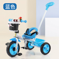 兒童三輪車1-5嵗腳踏車可坐可騎功能手推車腳踏三輪車童車
