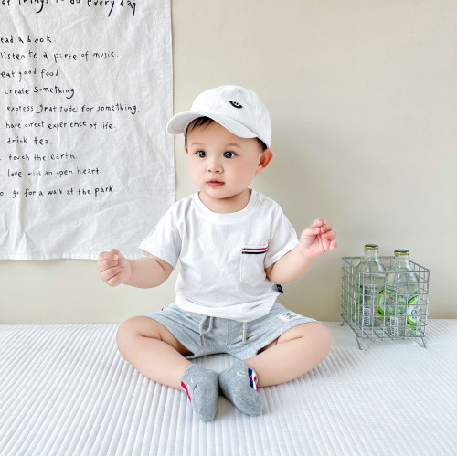 2025夏季新款男女寶寶外出短袖短褲套裝新生嬰幼兒T家潮兒童套裝