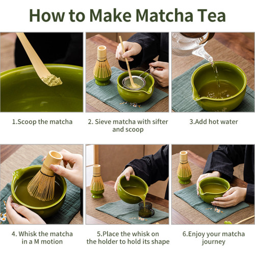 日式抹茶茶具套裝7件套粉色創意禮盒四件套茶筅百本立抹茶碗帶嘴