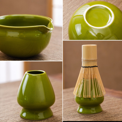 日式抹茶茶具套裝7件套粉色創意禮盒四件套茶筅百本立抹茶碗帶嘴