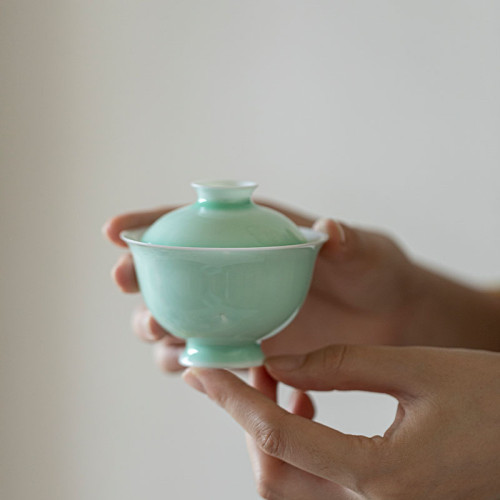 色跡手工色釉功夫茶具三才蓋碗泡茶碗帶蓋不燙手泡茶器功夫茶具