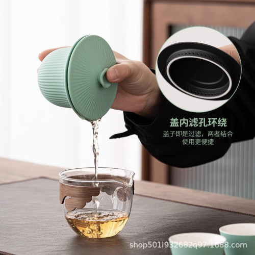 故宮風旅行收納小套裝旅行快客杯茶具可攜式小套裝商務禮品伴手禮