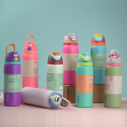 新款owala雙飲運動水壺304不鏽鋼真空保溫杯可攜式大容量水果杯