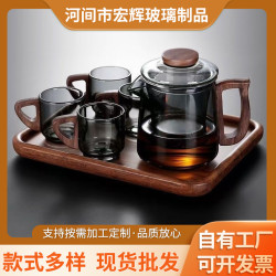 茶壺耐熱玻璃茶壺高硼矽茶壺帶把手茶壺