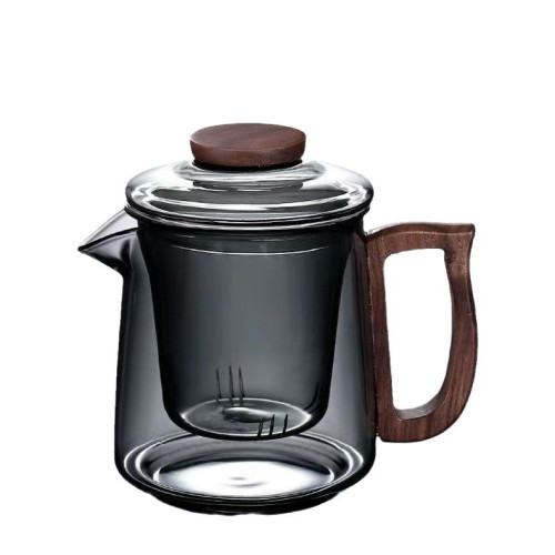 茶壺耐熱玻璃茶壺高硼矽茶壺帶把手茶壺