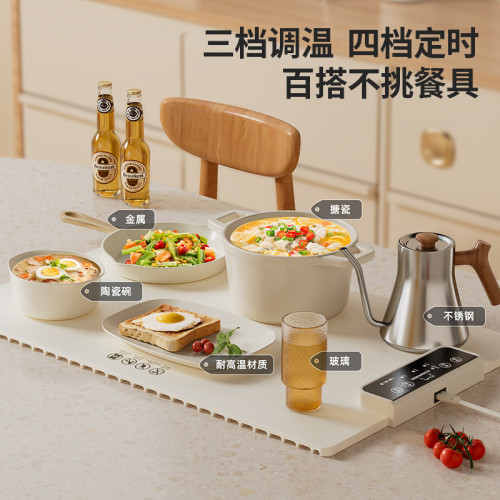 矽膠折曡暖菜板熱菜保溫板家用飯菜加熱神器多功能暖菜桌墊解凍板