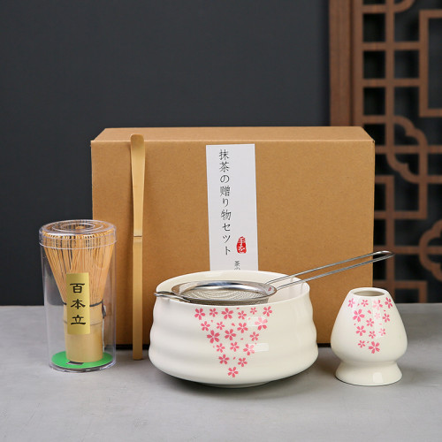 茶筅日式百本立抹茶刷打抹茶工具茶筅立宋代點茶具禮盒套裝抹茶碗