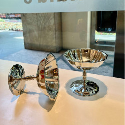 304不鏽鋼雪糕杯甜品杯INS博主同款復古高腳布丁杯冰淇淋杯