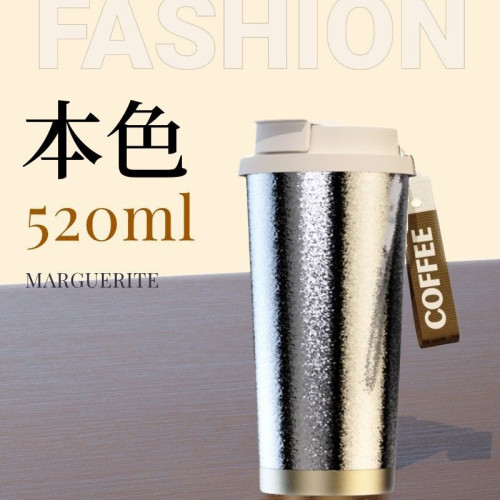 新款純鈦咖啡杯 500ml保溫杯保鮮雙飲水杯高顔值車用保冷冰霸杯