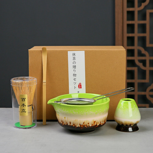 茶筅日式百本立抹茶刷打抹茶工具茶筅立宋代點茶具禮盒套裝抹茶碗