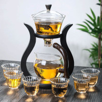 簡約磁吸泡茶器自動懶人茶具家用玻璃茶具套裝茶水分離杯茶壺茶具