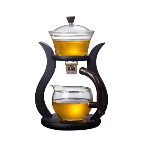 簡約磁吸泡茶器自動懶人茶具家用玻璃茶具套裝茶水分離杯茶壺茶具