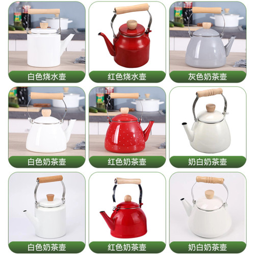 搪瓷壺加厚搪瓷壺搪瓷燒水壺涼水壺電磁爐燒水壺復古搪瓷壺