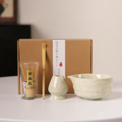 抹茶碗茶筅百本立抹茶刷打沫茶工具立宋代點茶具茶道禮Matcha set