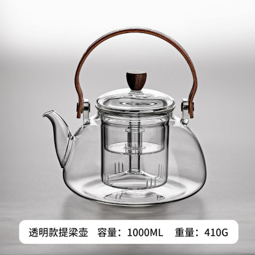 半月壺玻璃提梁壺電陶爐專用泡茶壺加熱燒水壺雙魚提梁壺