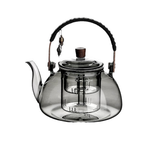 半月壺玻璃提梁壺電陶爐專用泡茶壺加熱燒水壺雙魚提梁壺