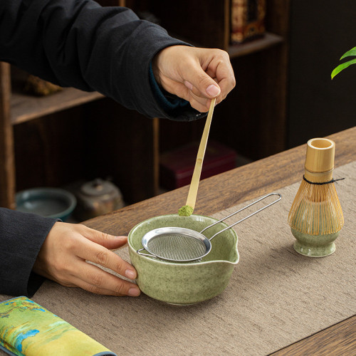 陶瓷日式點茶打抹茶茶具套裝茶刷工具打抹茶竹製茶筅笠茶撥百本立